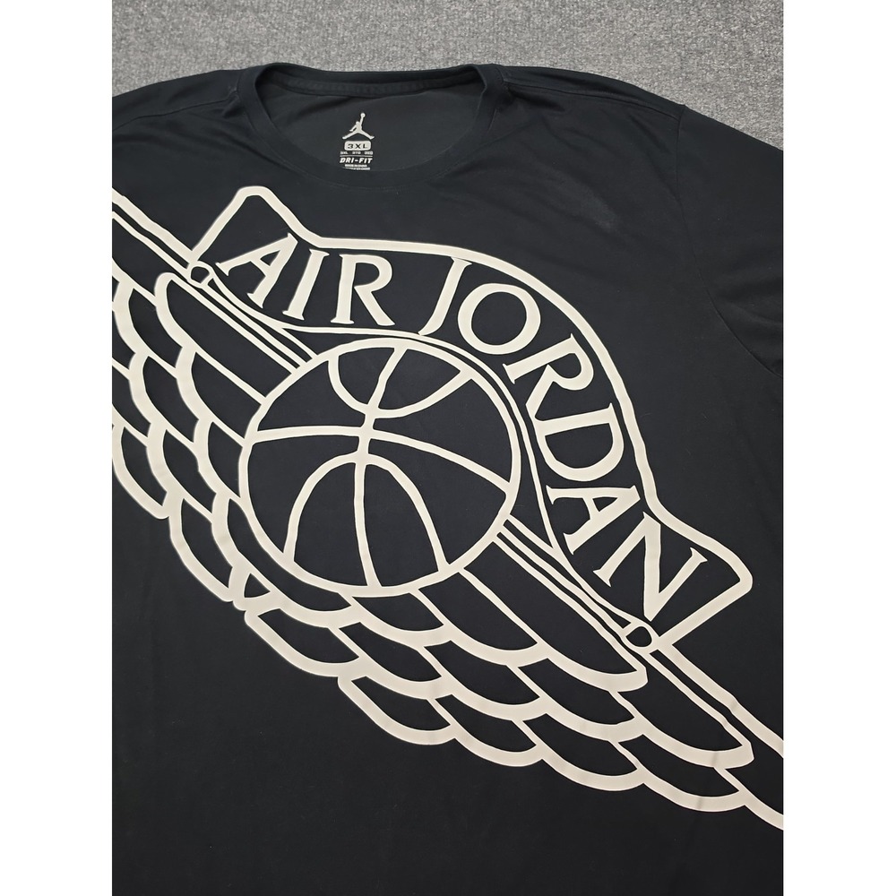 Nike Air Jordan Shirt Mens 3XL Graphic Print Wingspan Dri-Fit Basketball Tee